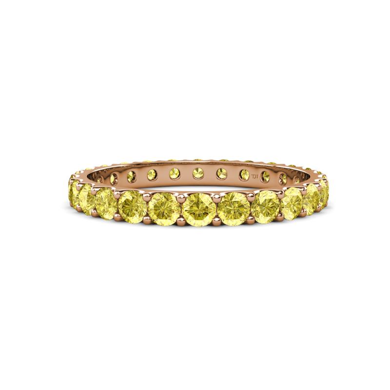 Audrey 3.00 mm Yellow Sapphire U Prong Eternity Band 