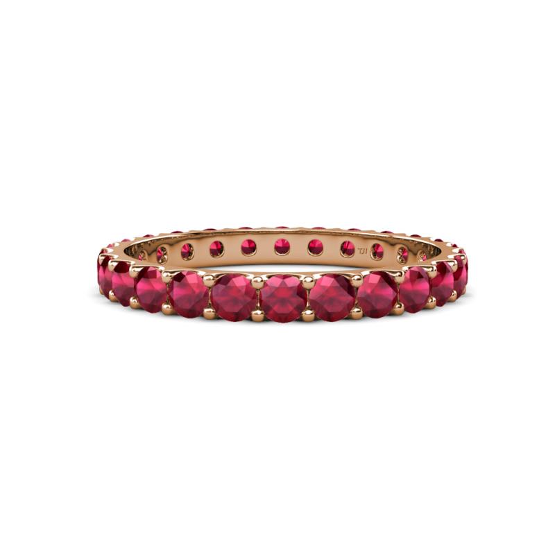 Audrey 3.00 mm Ruby U Prong Eternity Band 