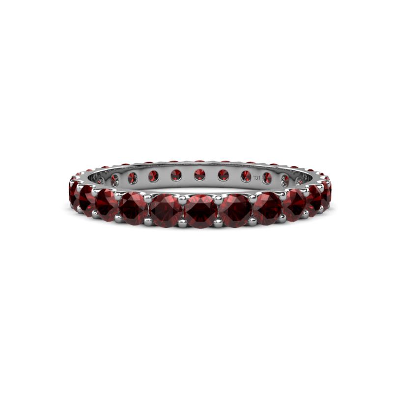 Audrey 3.00 mm Red Garnet U Prong Eternity Band 