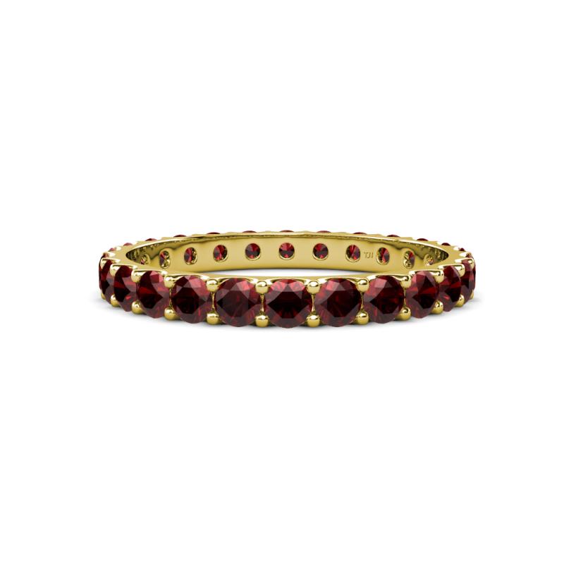 Audrey 3.00 mm Red Garnet U Prong Eternity Band 