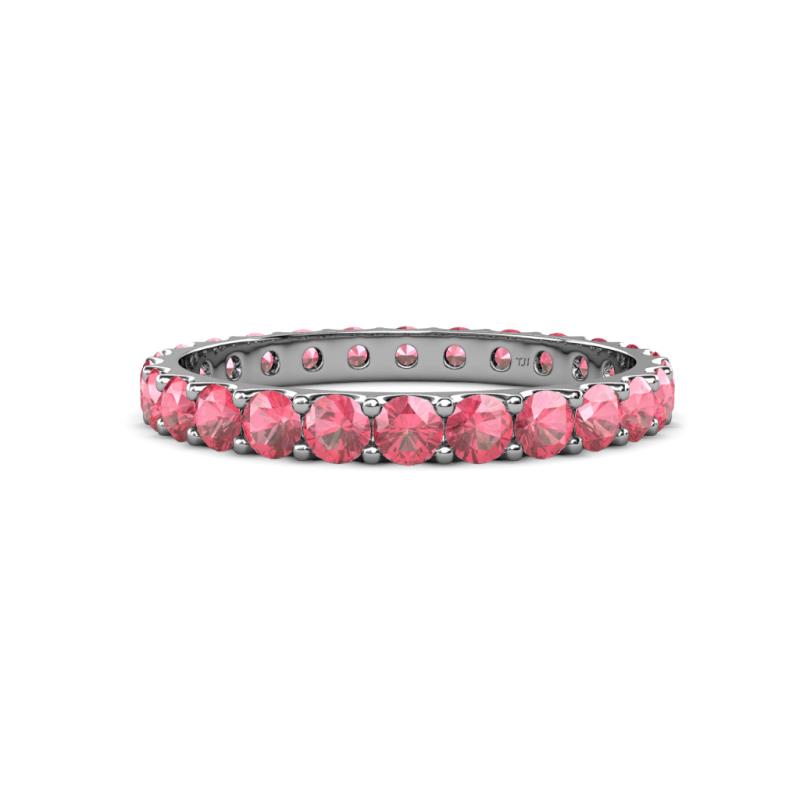 Audrey 3.00 mm Pink Tourmaline U Prong Eternity Band 
