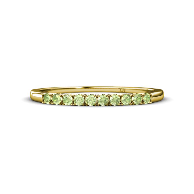 Emlynn 2.00 mm Peridot 10 Stone Wedding Band 