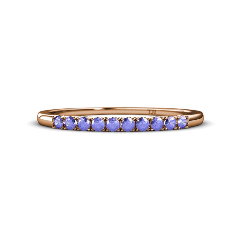 Emlynn 2.00 mm Tanzanite 10 Stone Wedding Band 