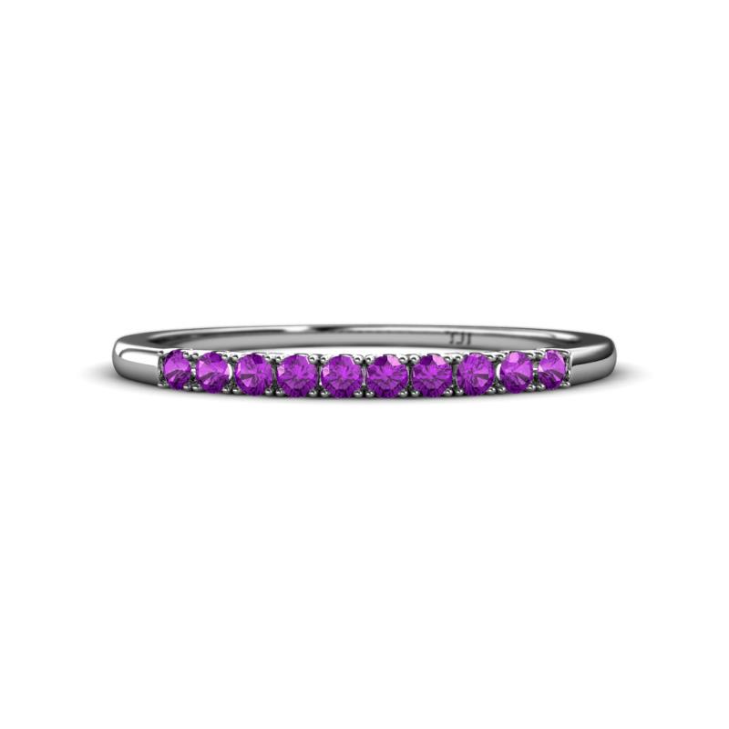 Emlynn 2.00 mm Amethyst 10 Stone Wedding Band 