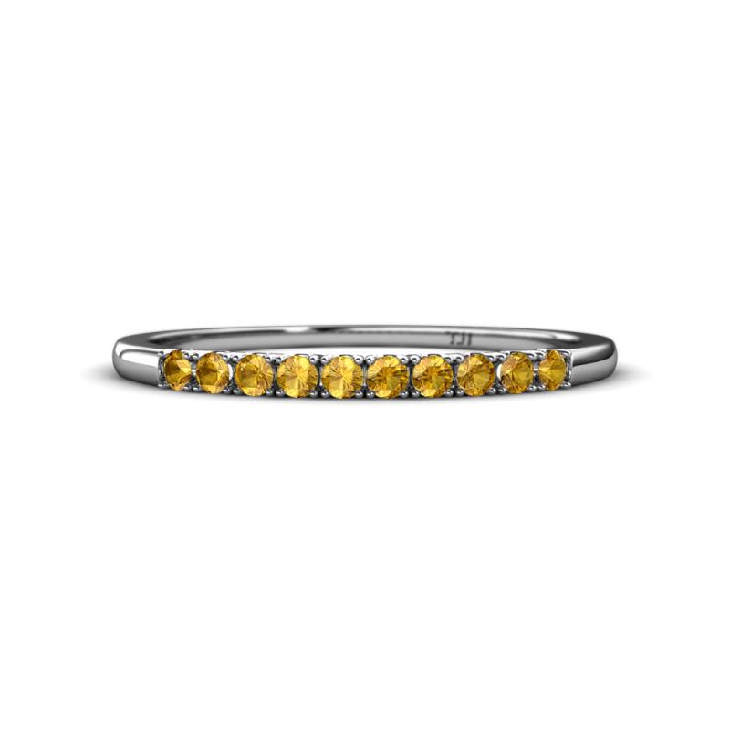 Emlynn 2.00 mm Citrine 10 Stone Wedding Band 