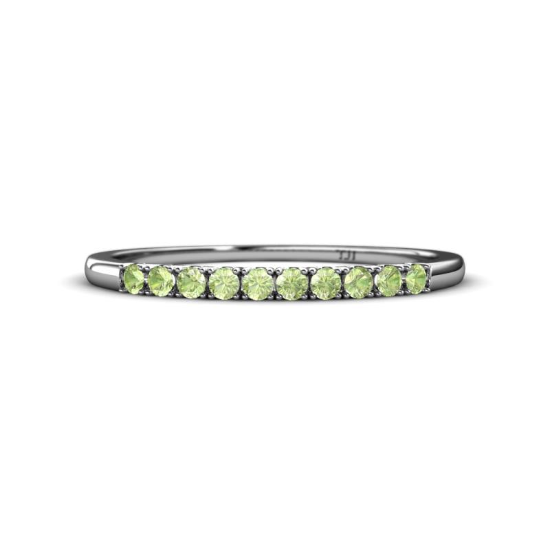 Emlynn 2.00 mm Peridot 10 Stone Wedding Band 