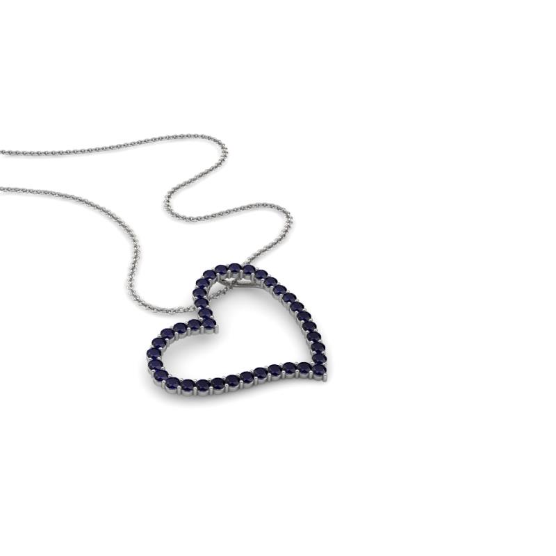 Avery Blue Sapphire Heart Pendant 
