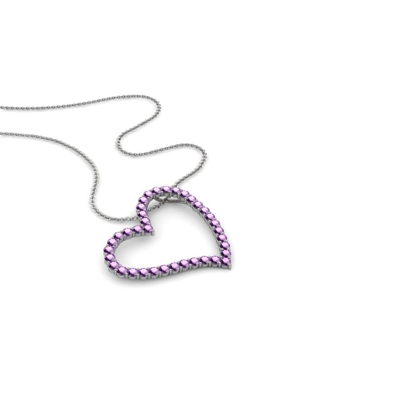 Avery Amethyst Heart Pendant 
