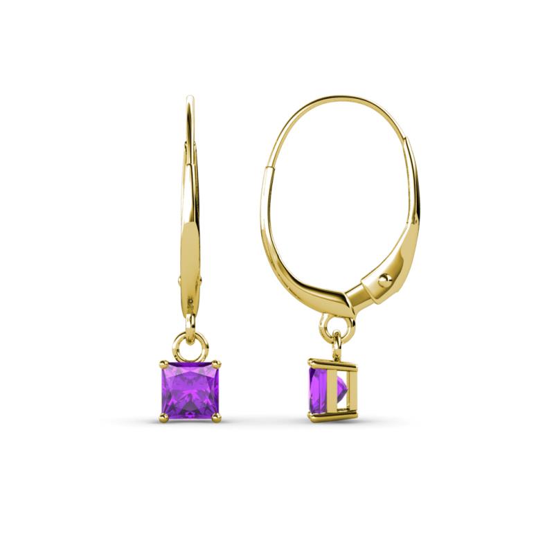 Qiana Amethyst (4mm) Solitaire Dangling Earrings 