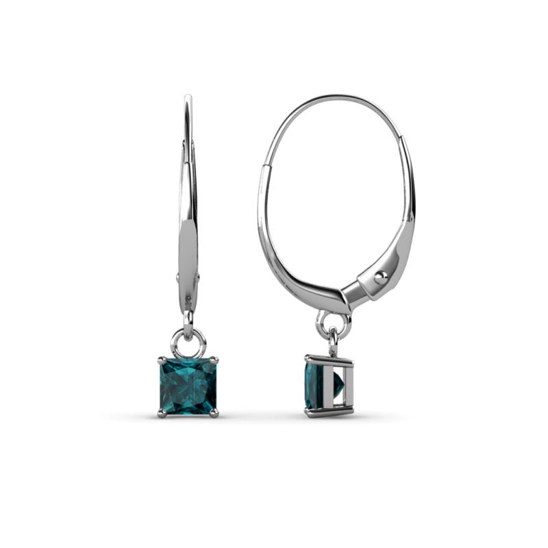 Qiana London Blue Topaz (4mm) Solitaire Dangling Earrings 