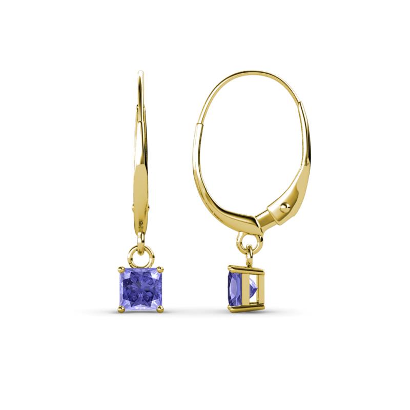Qiana Tanzanite (4mm) Solitaire Dangling Earrings 