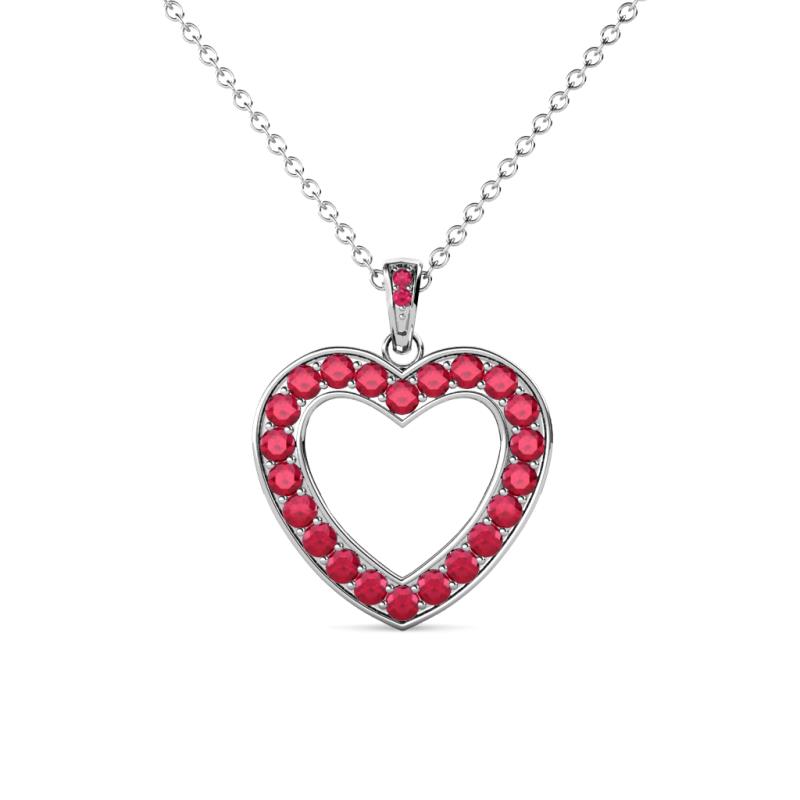 Naomi Ruby Heart Pendant 