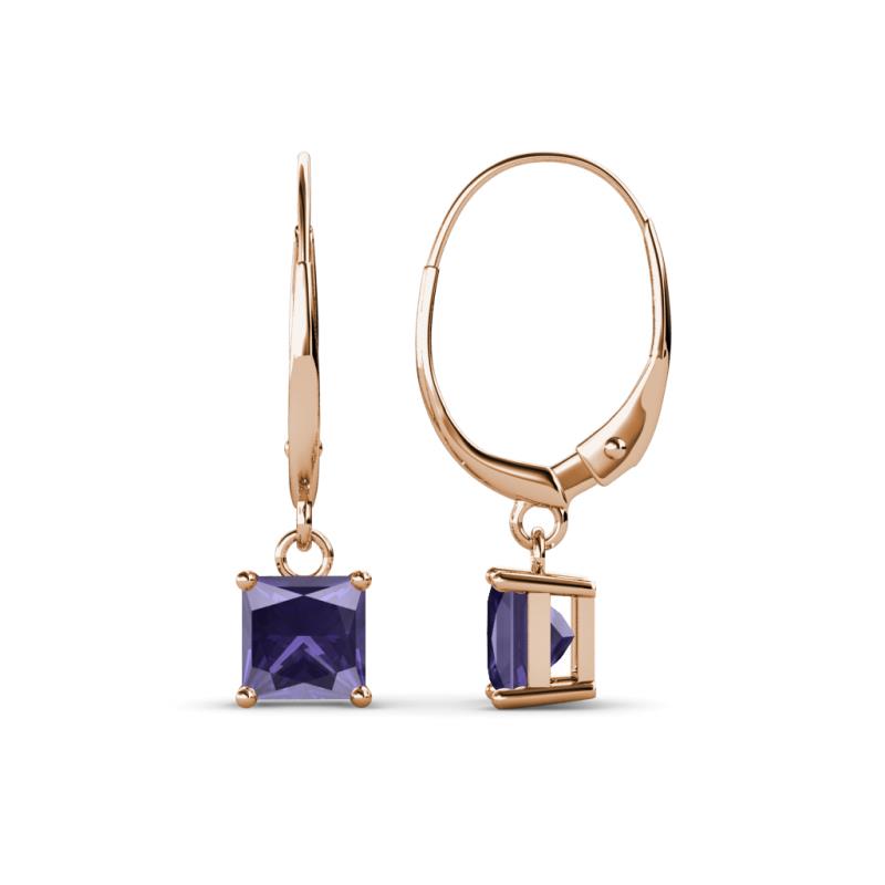 Qiana Iolite (5.5mm) Solitaire Dangling Earrings 