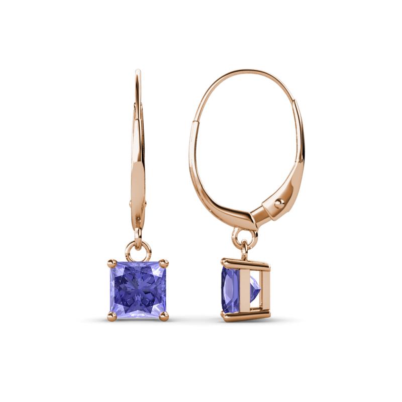 Qiana Tanzanite (5.5mm) Solitaire Dangling Earrings 