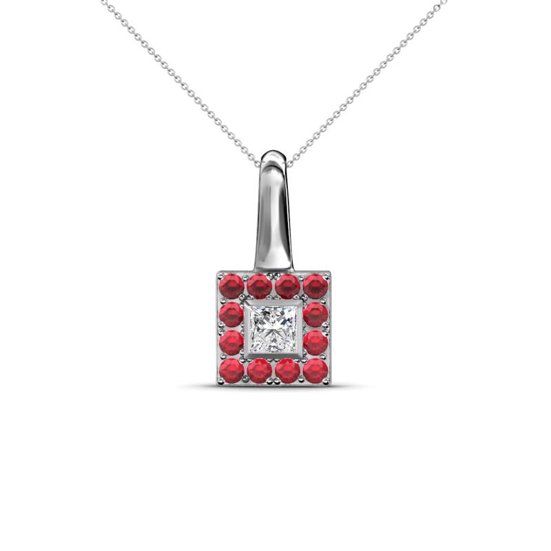 Angela Ruby and Diamond Pendant 