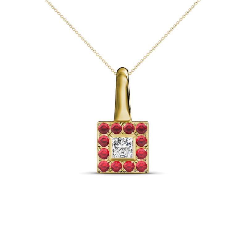 Angela Ruby and Diamond Pendant 