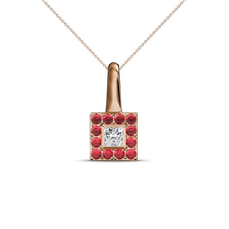Angela Ruby and Diamond Pendant 