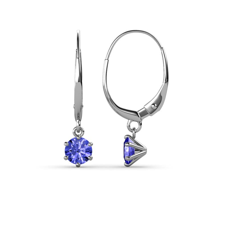 Calla Tanzanite (4mm) Solitaire Dangling Earrings 