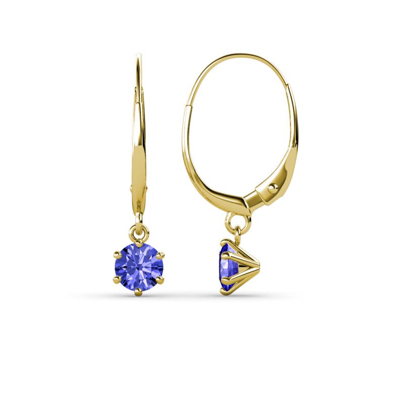 Calla Tanzanite (4mm) Solitaire Dangling Earrings 