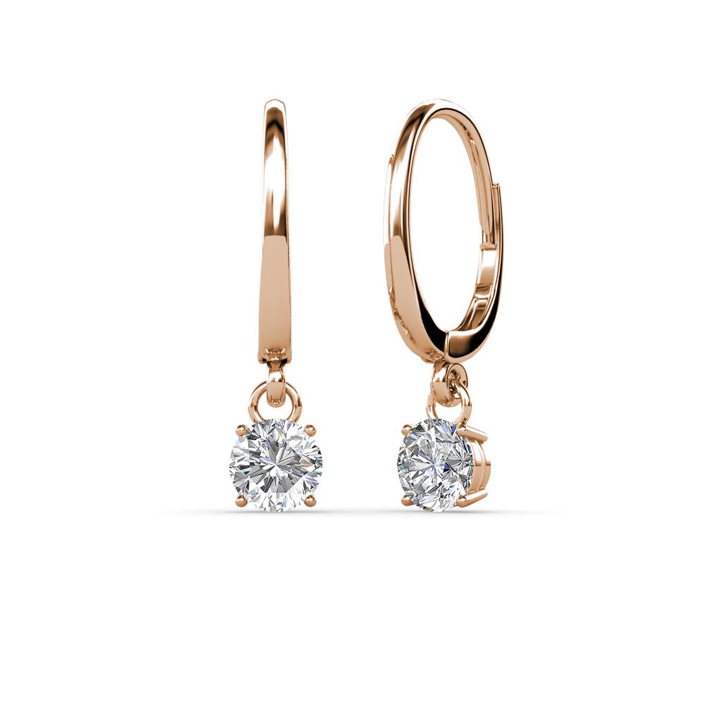 Grania Diamond (4mm) Solitaire Dangling Earrings 