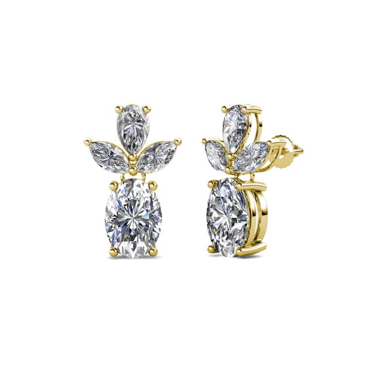 Vania Diamond Dangle Stud Earrings 