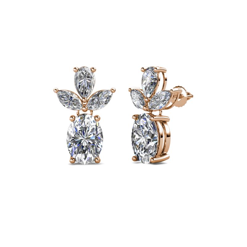 Vania Diamond Dangle Stud Earrings 