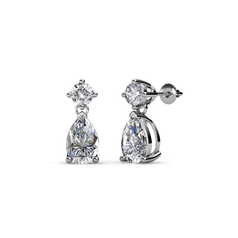 Arina Diamond Dangling Stud Earrings 
