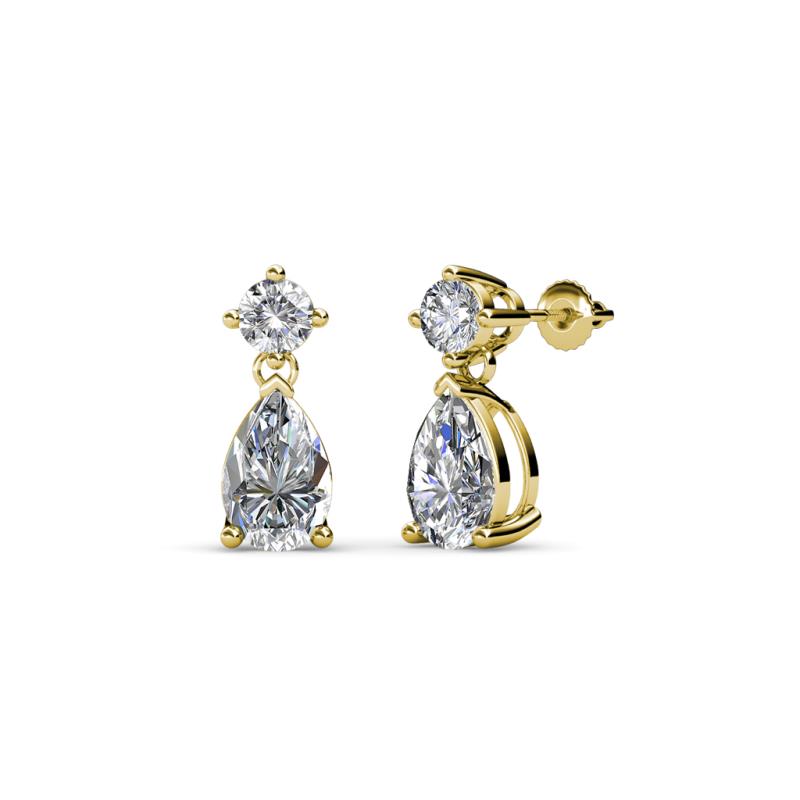 Arina Diamond Dangling Stud Earrings 