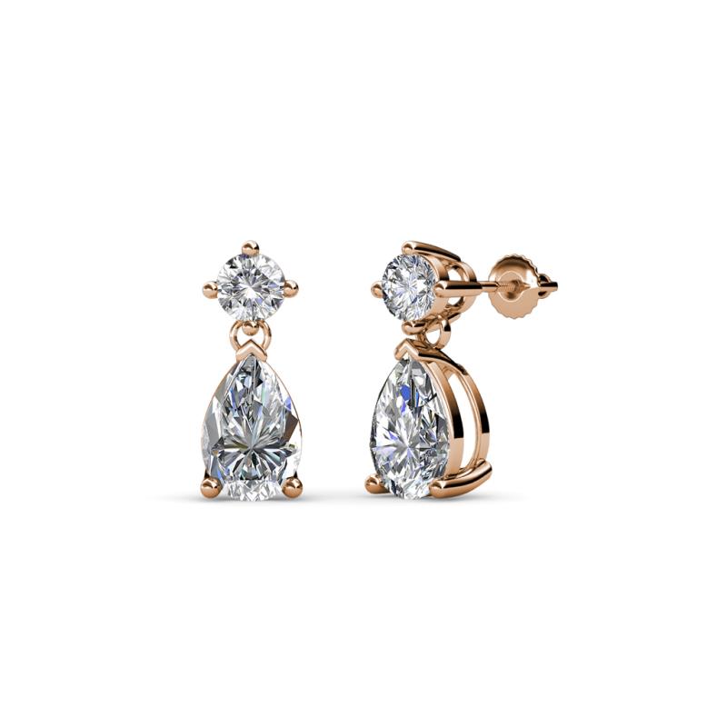 Arina Diamond Dangling Stud Earrings 