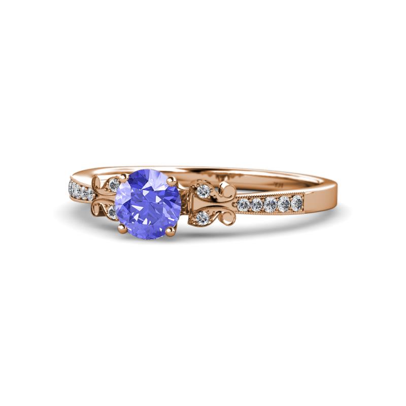 Freya Tanzanite and Diamond Butterfly Engagement Ring 