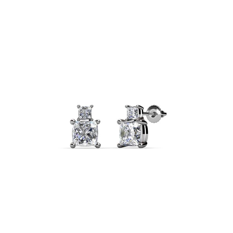Sera Diamond Two Stone Stud Earrings 