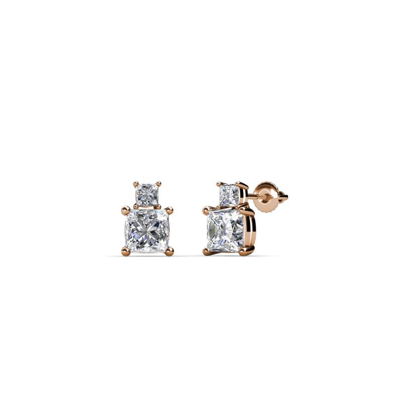Sera Diamond Two Stone Stud Earrings 