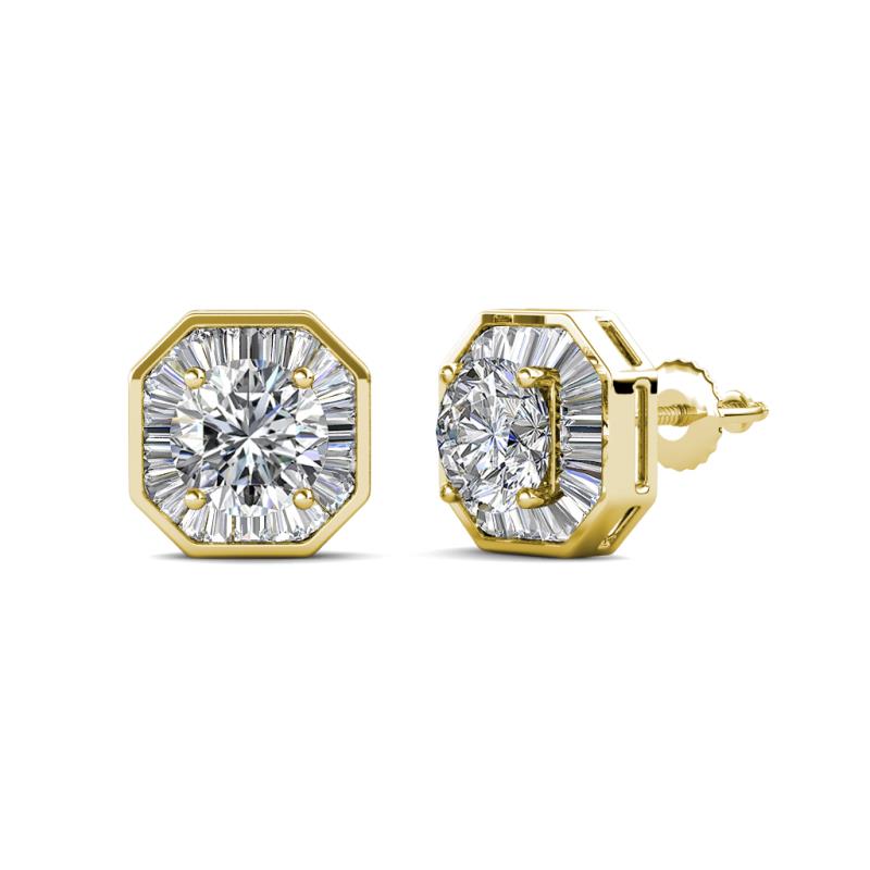 Kaia Diamond Halo Stud Earrings 