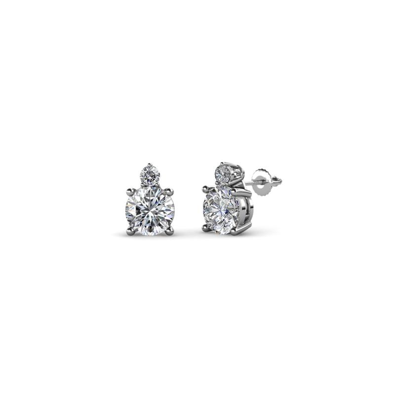 Viera Diamond Two Stone Stud Earrings 