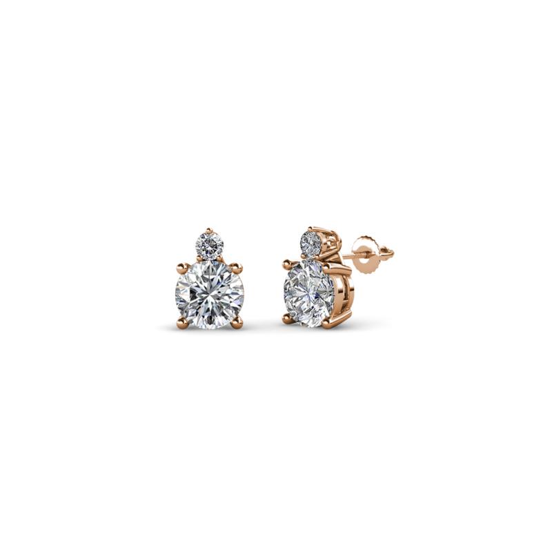 Viera Diamond Two Stone Stud Earrings 