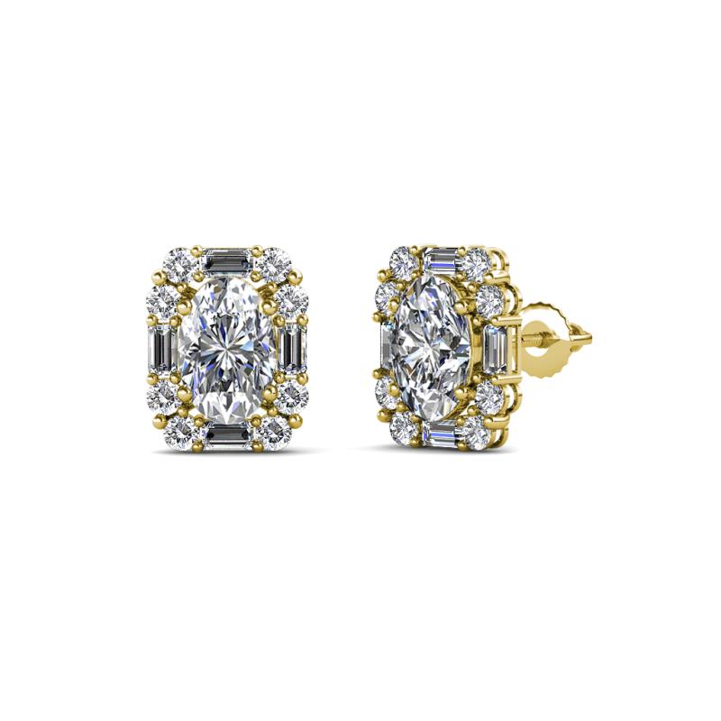 Abia Diamond Halo Stud Earrings 