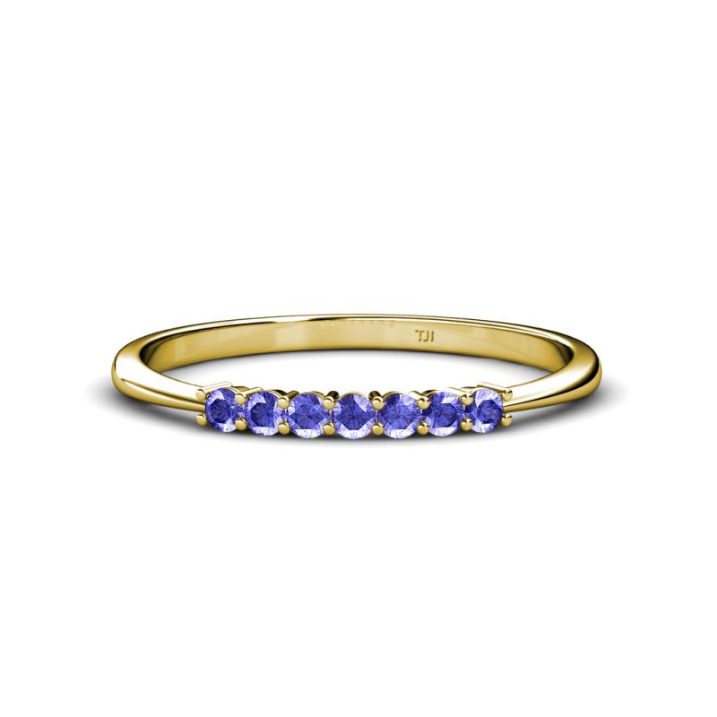Reina 2.00 mm Tanzanite 7 Stone Wedding Band 
