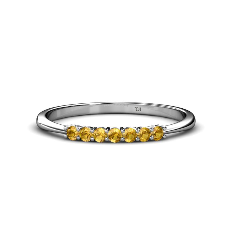 Reina 2.00 mm Citrine 7 Stone Wedding Band 