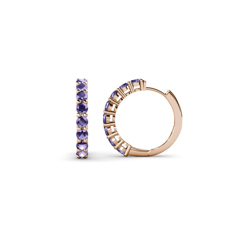 Raya Round Iolite Hoop Earrings 