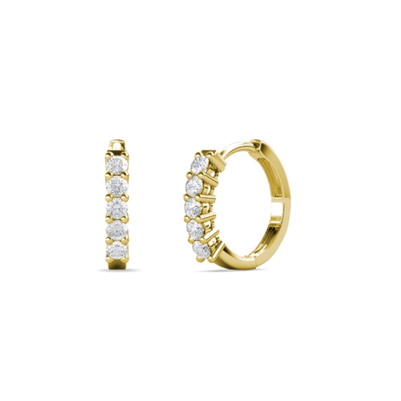 Aricia Petite 0.32 ctw White Sapphire Hoop Earrings 