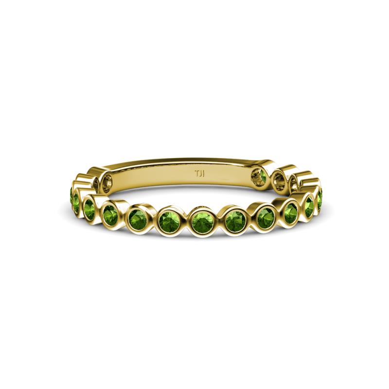 Ashlyn 1.80 mm Green Garnet 3/4 Eternity Band 