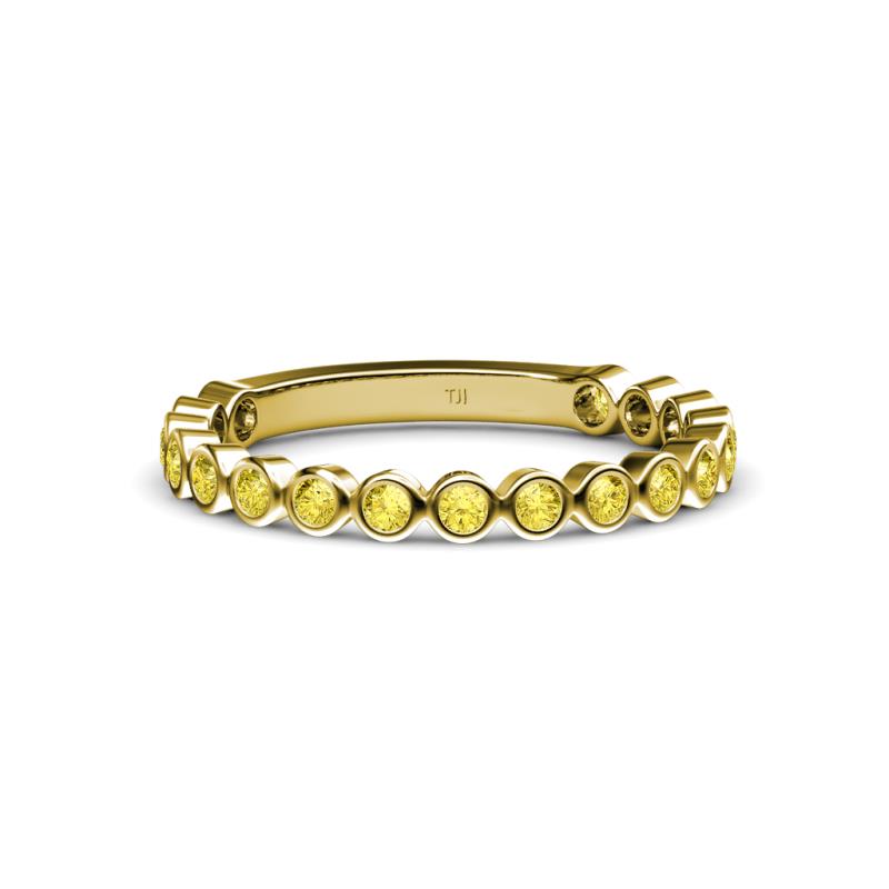 Ashlyn 1.80 mm Yellow Sapphire 3/4 Eternity Band 