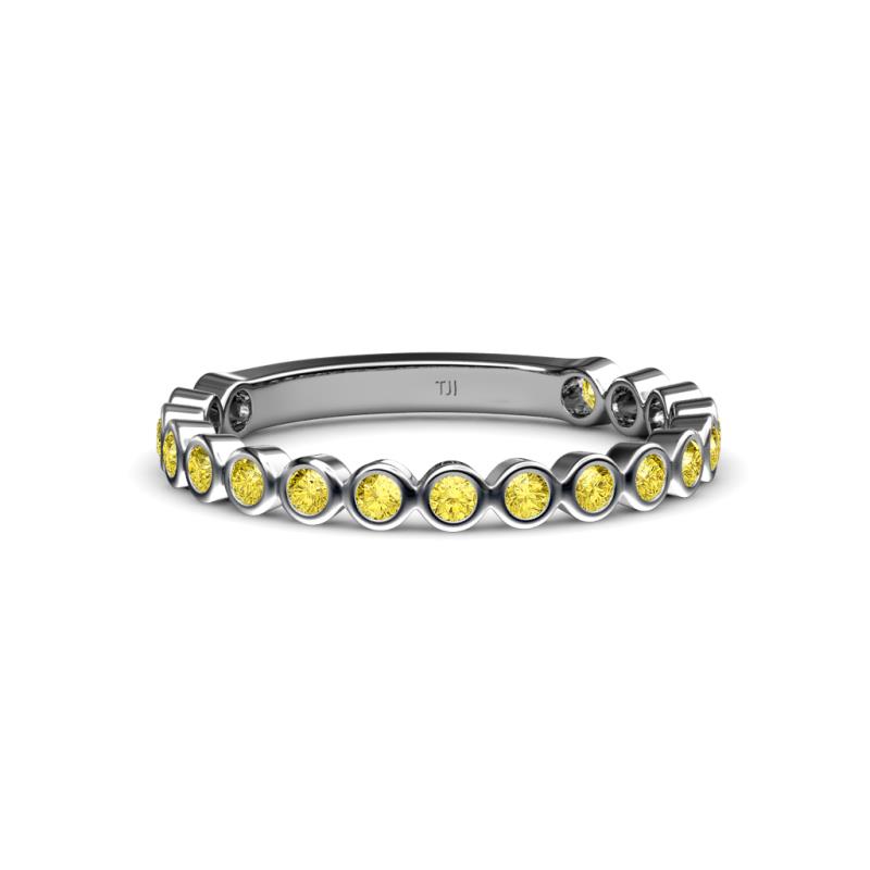Ashlyn 1.80 mm Yellow Sapphire 3/4 Eternity Band 