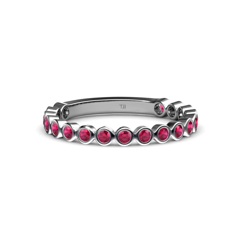 Ashlyn 1.80 mm Ruby 3/4 Eternity Band 