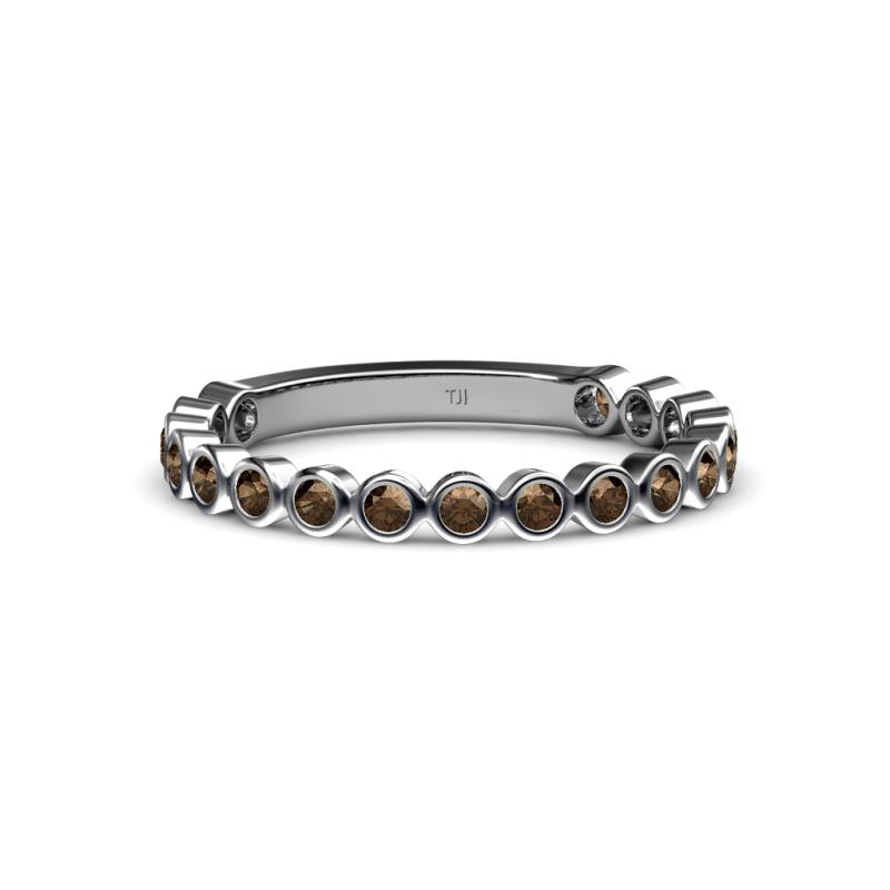 Ashlyn 1.80 mm Smoky Quartz 3/4 Eternity Band 