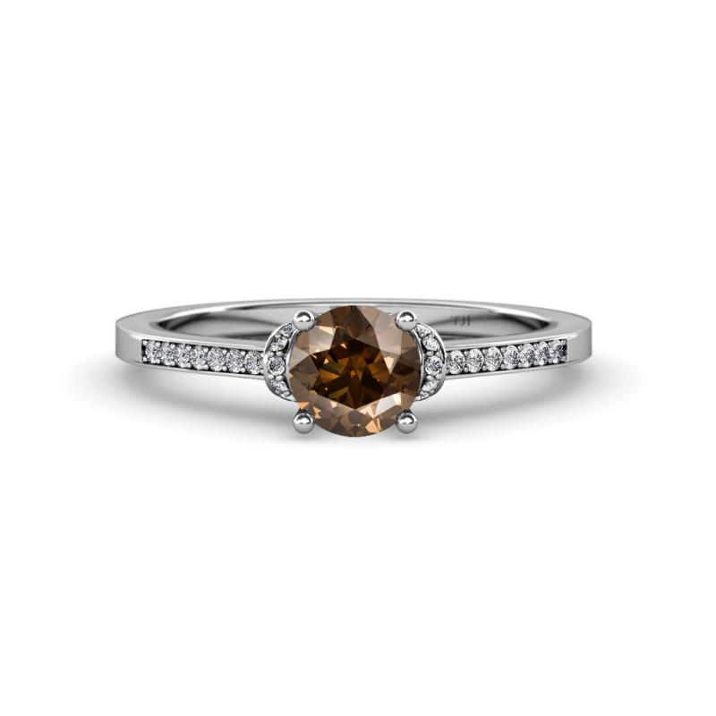 Nessa Smoky Quartz and Diamond Bridal Set Ring 