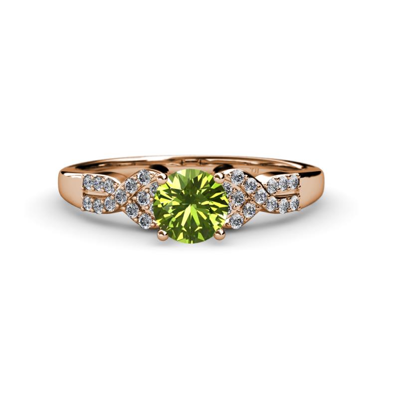 Serene Peridot and Diamond Bridal Set Ring 
