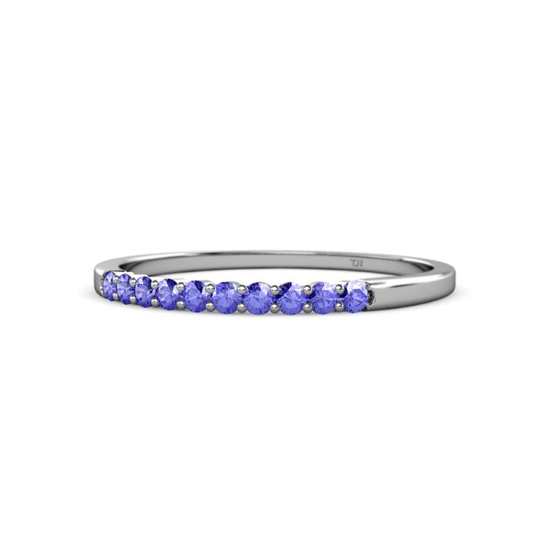 Clara 2.00 mm Tanzanite 10 Stone Wedding Band 