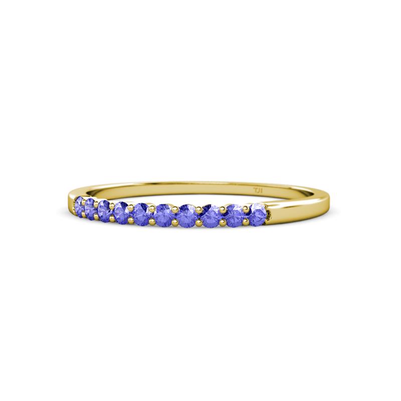 Clara 2.00 mm Tanzanite 10 Stone Wedding Band 