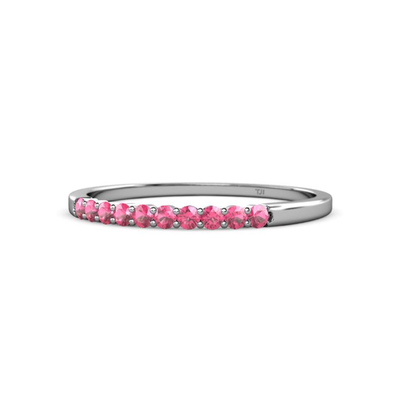 Clara 2.00 mm Pink Tourmaline 10 Stone Wedding Band 